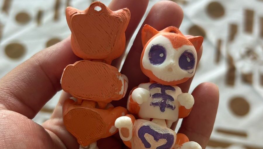 Gatinho articulado de Halloween